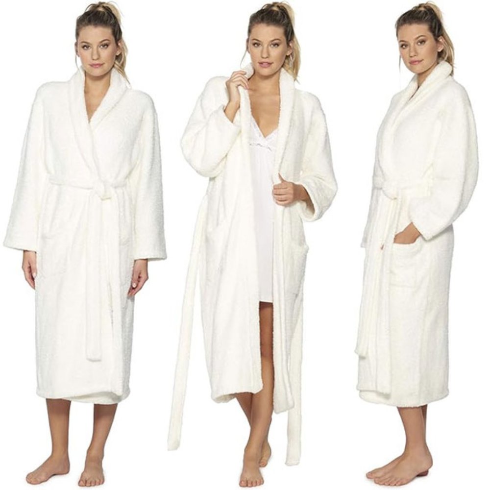 Barefoot Dreams Cozychic Adult Robe in Pearl (Size 3)